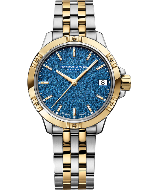 Tango Ladies Quartz Blue Frosted Dial Two-Tone Bracelet Watch, 30mm 5960-STP-50061