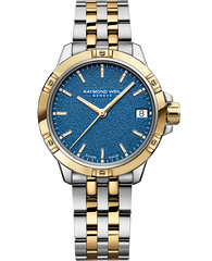 Tango Ladies Quartz Blue Frosted Dial Two-Tone Bracelet Watch, 30mm 5960-STP-50061