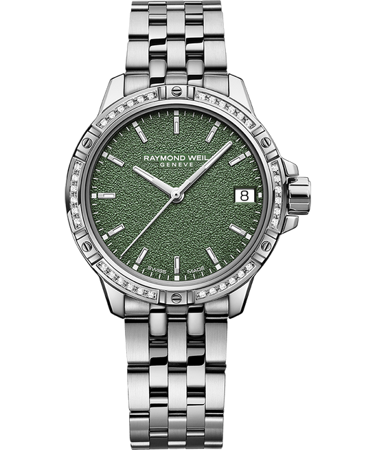 Tango Ladies Quartz 36 Diamond Green Frosted Dial Bracelet Watch, 30mm 5960-STS-52061