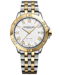 Tango Men's Quartz White Dial Two-Tone Bracelet Watch, 41MM 8160-STP-00308