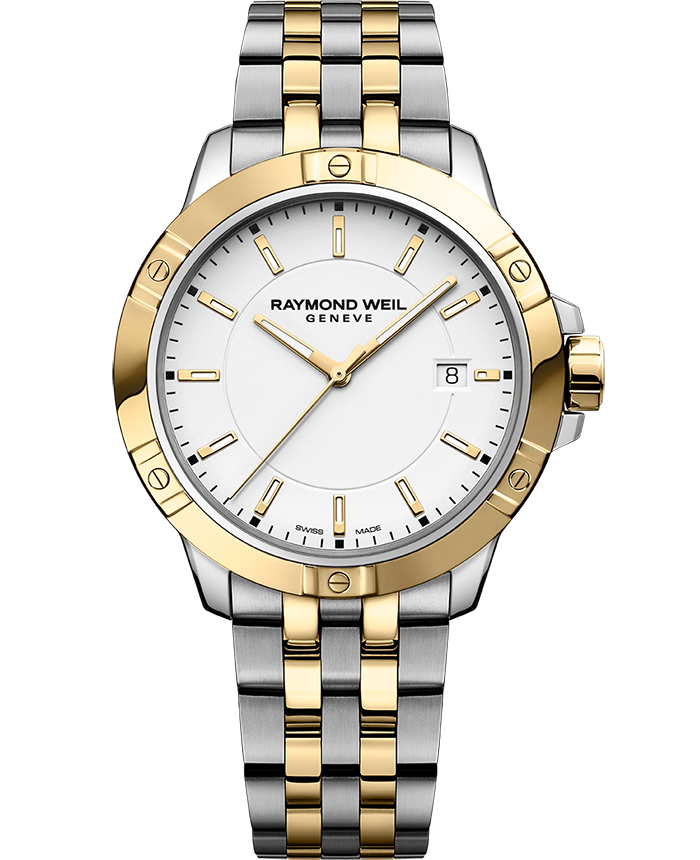 Tango Men's Quartz White Dial Two-Tone Bracelet Watch, 41mm 8160-STP-30041