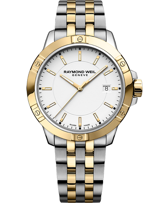 Tango Men's Quartz White Dial Two-Tone Bracelet Watch, 41mm 8160-STP-30041