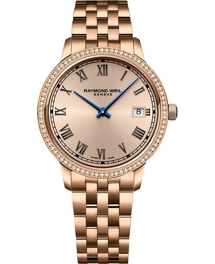 Toccata Ladies Rose Gold PVD 80 Diamonds Quartz Watch, 34 mm 5385-P5S-00859