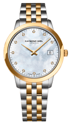 Toccata Ladies Quartz 11 Diamond Mother-of-Pearl Dial Two-Tone Bracelet Watch, 34mm 5385-STP-97081