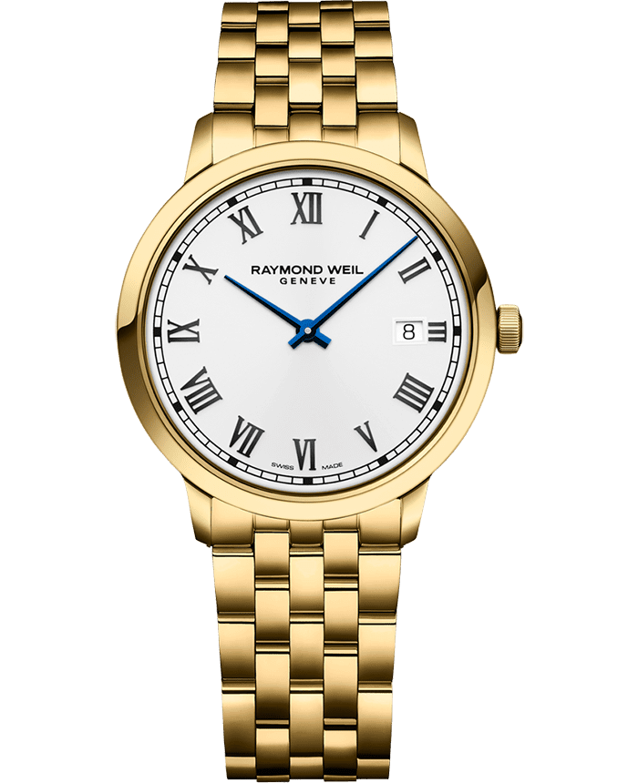 Toccata Men's Quartz Gold PVD White Dial Bracelet Watch, 39mm 5485-P-00359