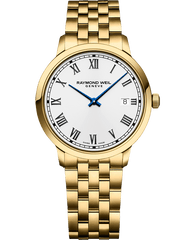 Toccata Men's Quartz Gold PVD White Dial Bracelet Watch, 39mm 5485-P-00359