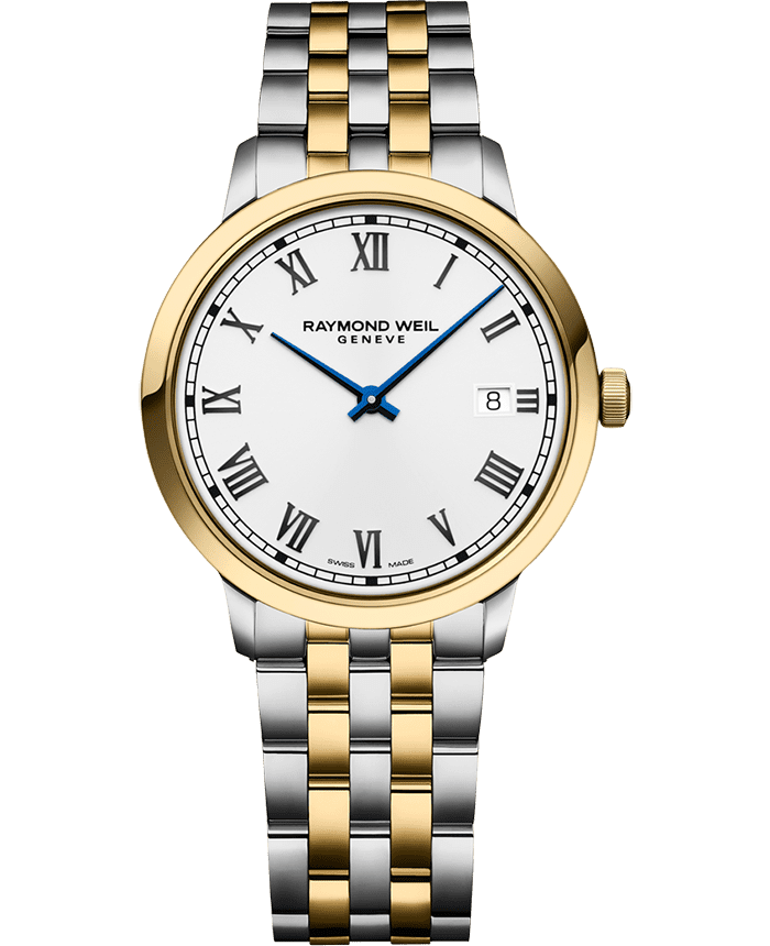 Toccata Men's Quartz Gold PVD White Dial Two-Tone Bracelet Watch, 39 mm 5485-STP-00359