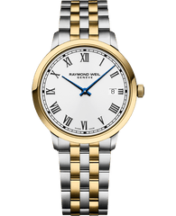 Toccata Men's Quartz Gold PVD White Dial Two-Tone Bracelet Watch, 39 mm 5485-STP-00359