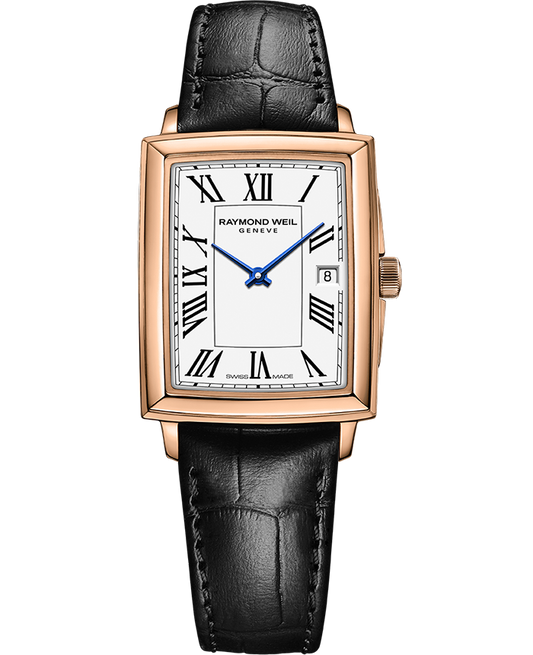 Toccata Ladies Quartz Rose Gold White Dial Leather Strap Watch, 22.6 x 28.1mm 5925-PC5-00300