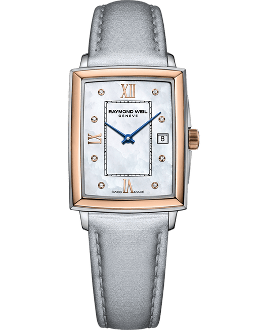 Toccata Ladies Mother-Of-Pearl Dial Quartz Leather Strap Watch with Diamonds, 22.6 x 28.1mm 5925-SC5-00995