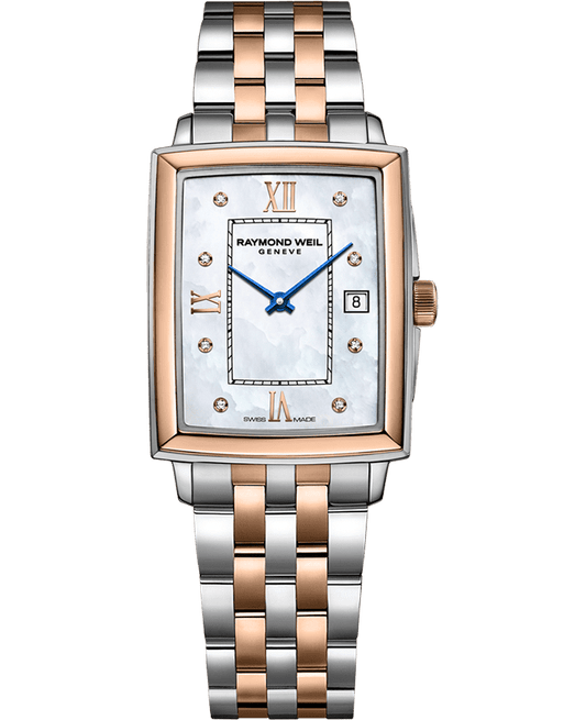 Toccata Ladies Quartz Rose Gold PVD Mother-of-Pearl Dial Two-tone Bracelet Watch, 22.6 x 28.1mm 5925-SP5-00995