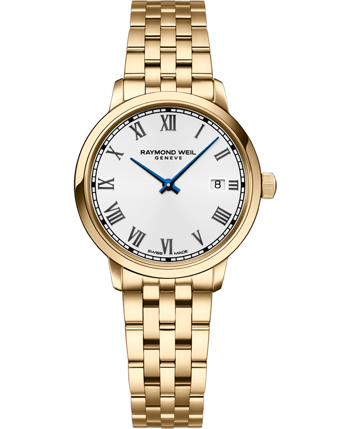 Toccata Ladies Quartz White Dial Gold PVD Bracelet Watch, 29mm 5985-P-00359