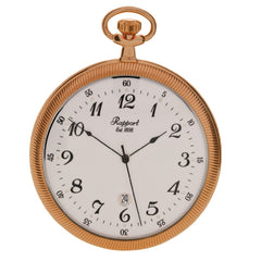 Slim Open Face Pocket Watch - Rose Gold