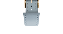 Baby Blue Rubberised Leather (Smooth) Slim Strap