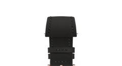 Black Rubberised Leather (Smooth) Slim Strap