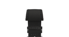 Black Rubberised Leather (Smooth) Slim Strap
