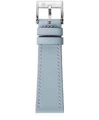 Baby Blue Rubberised Leather (Smooth) Slim Strap