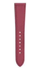 Wine Red Rubberised Leather (Smooth) Slim Strap