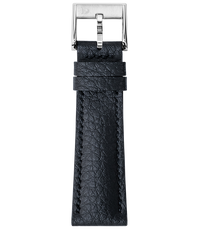 Black Rubberised Leather (Togo) Signature Strap