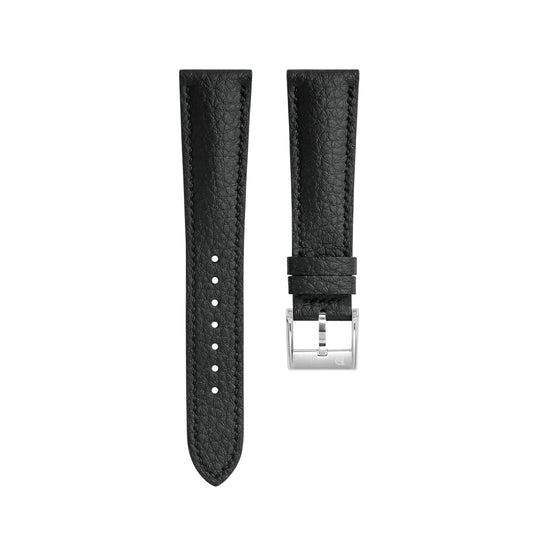 Black Rubberised Leather (Togo) Signature Strap