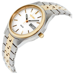 Seiko Solar White Dial Men's Watch SNE032