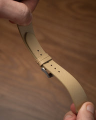 Cream Saffiano Stitchless Strap