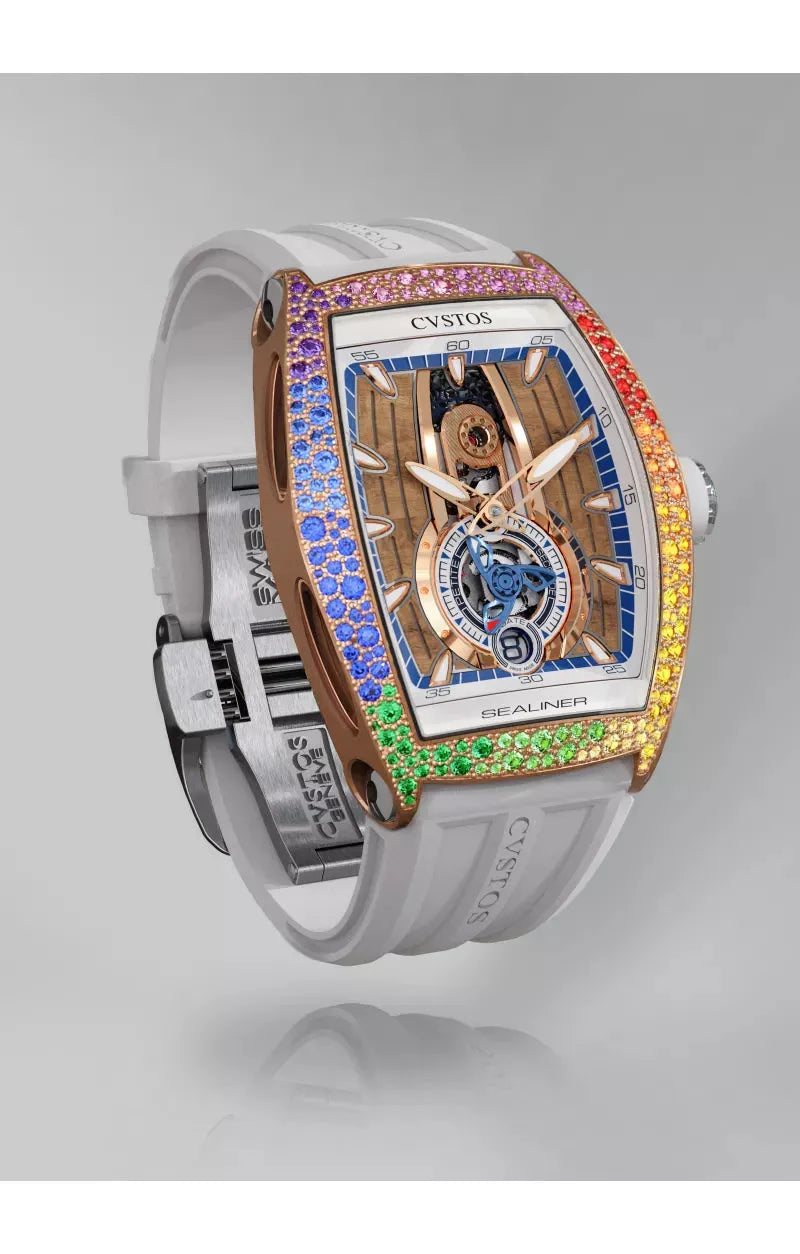 Cvstos SEALINER PS THIRTY6 5N RED GOLD RAINBOW SNOW SETTING C00103.3625003