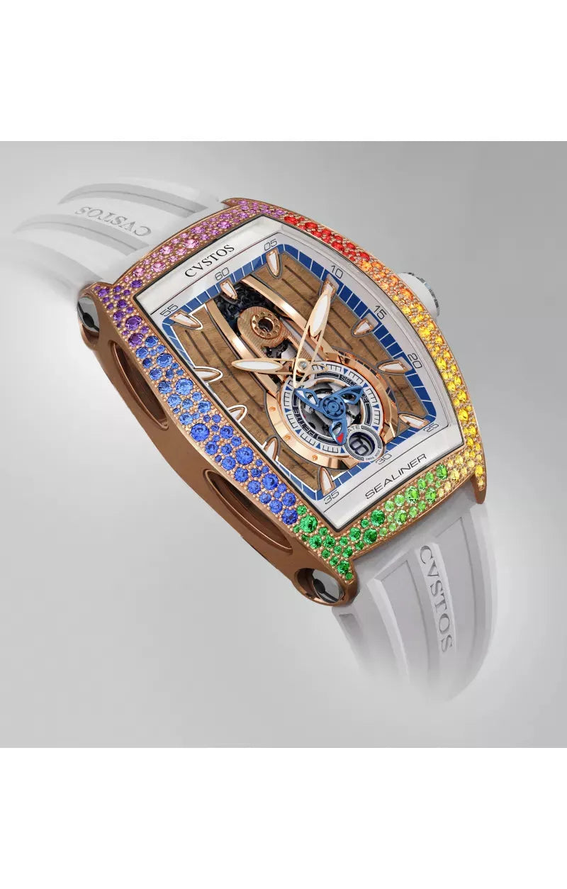 Cvstos SEALINER PS THIRTY6 5N RED GOLD RAINBOW SNOW SETTING C00103.3625003