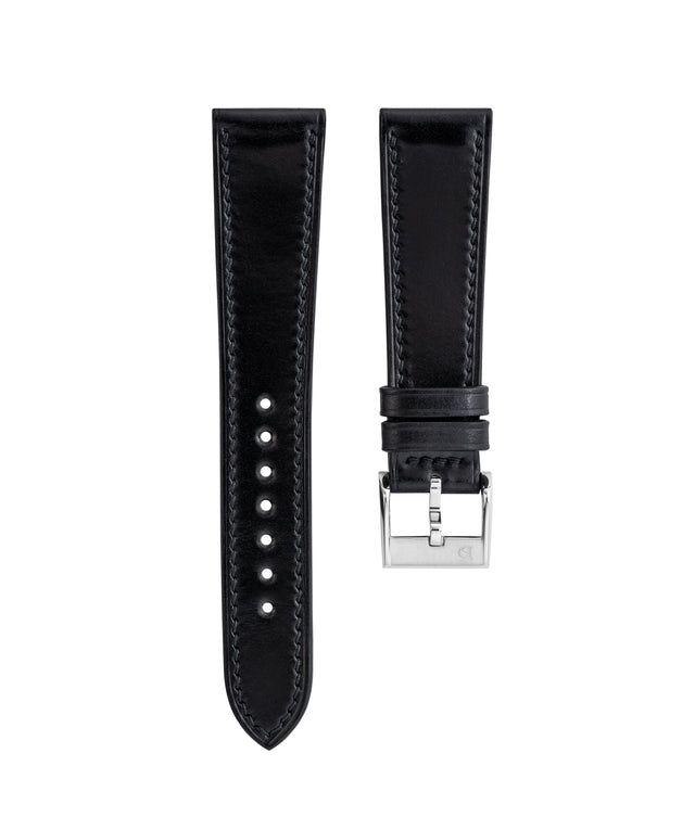 Black Shell Cordovan Slim Strap