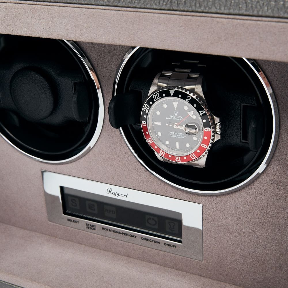 Quantum Duo Watch Winder - Silver W622