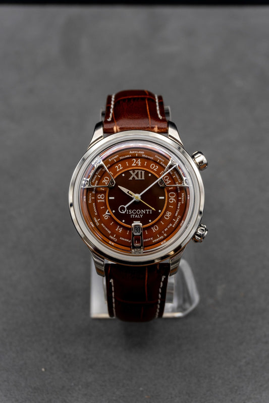 Visconti Watch Opera GMT Automatic 43.5mm Brown KW23-12