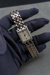 Concord Pre-owned Lady Concord 18k white gold diamond bezel and mop dial 978970