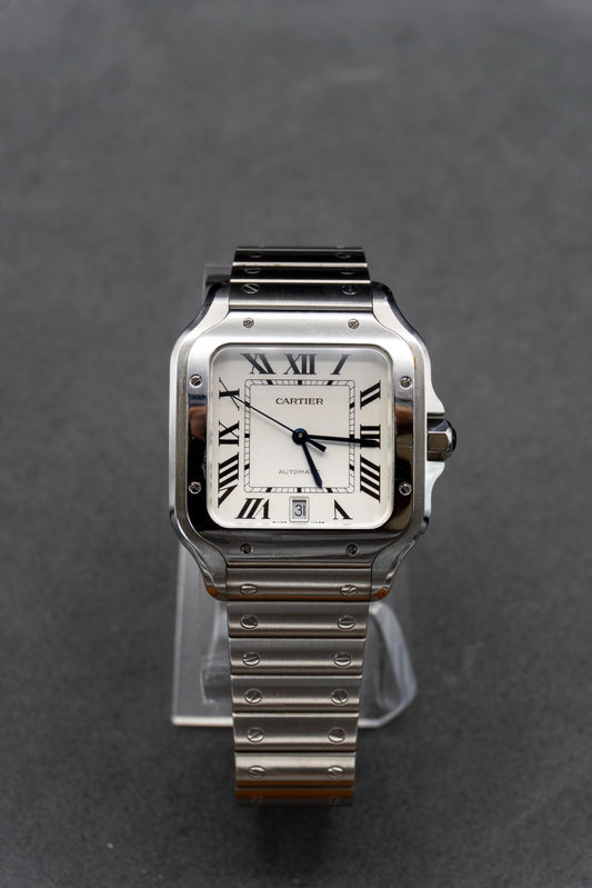 Santos De Cartier Watch Large Model, Automatic Movement, Steel WSSA0018