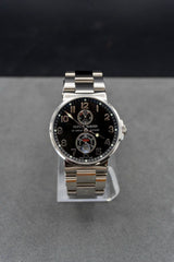 Ulysse Nardin Maxi Marine Chronometer steel bracelet black dial 263-66