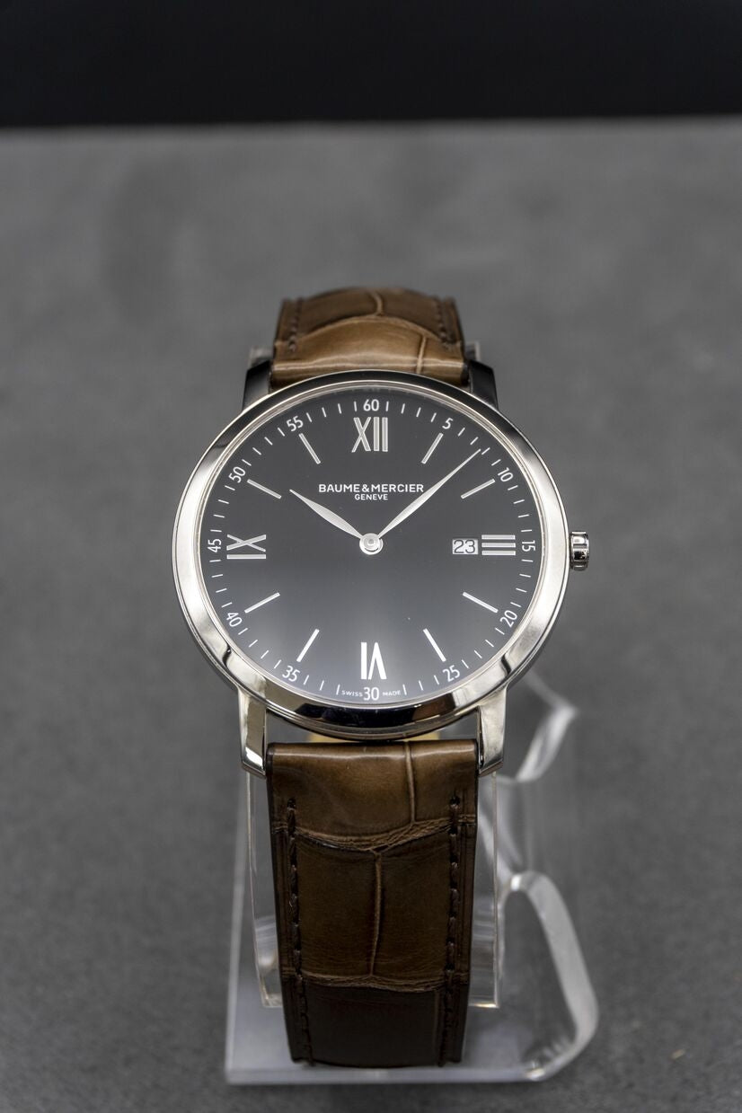 Baume & Mercier CLASSIMA Black/Leather Ø39 mm MOA10098