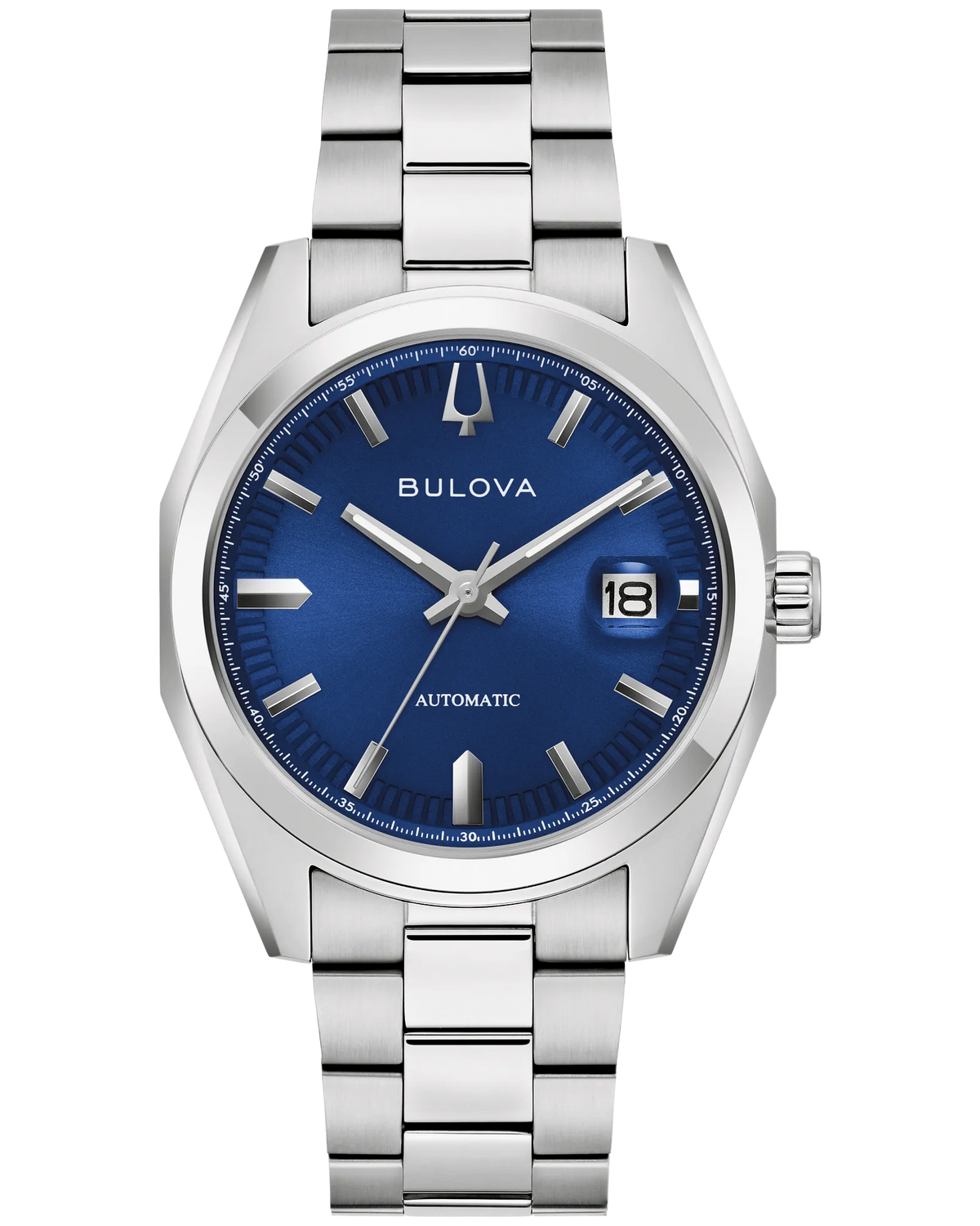 Bulova Surveyor Stainless Steel Blue Dial Watch 96B436