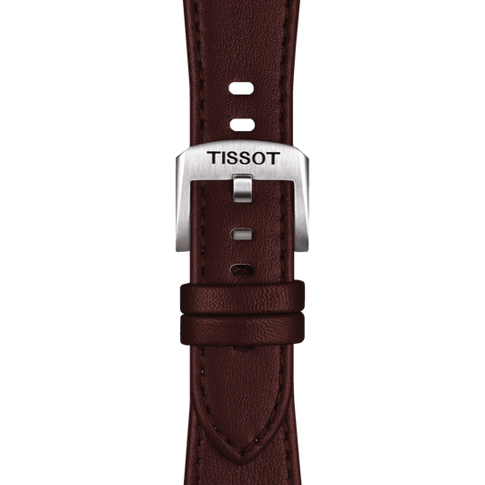 TISSOT OFFICIAL BROWN PRX 35MM LEATHER STRAP T852.049.548