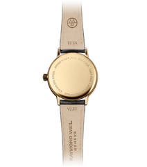 Toccata Ladies Quartz Gold PVD White Dial Leather Strap Watch, 29mm 5985-PC-00359