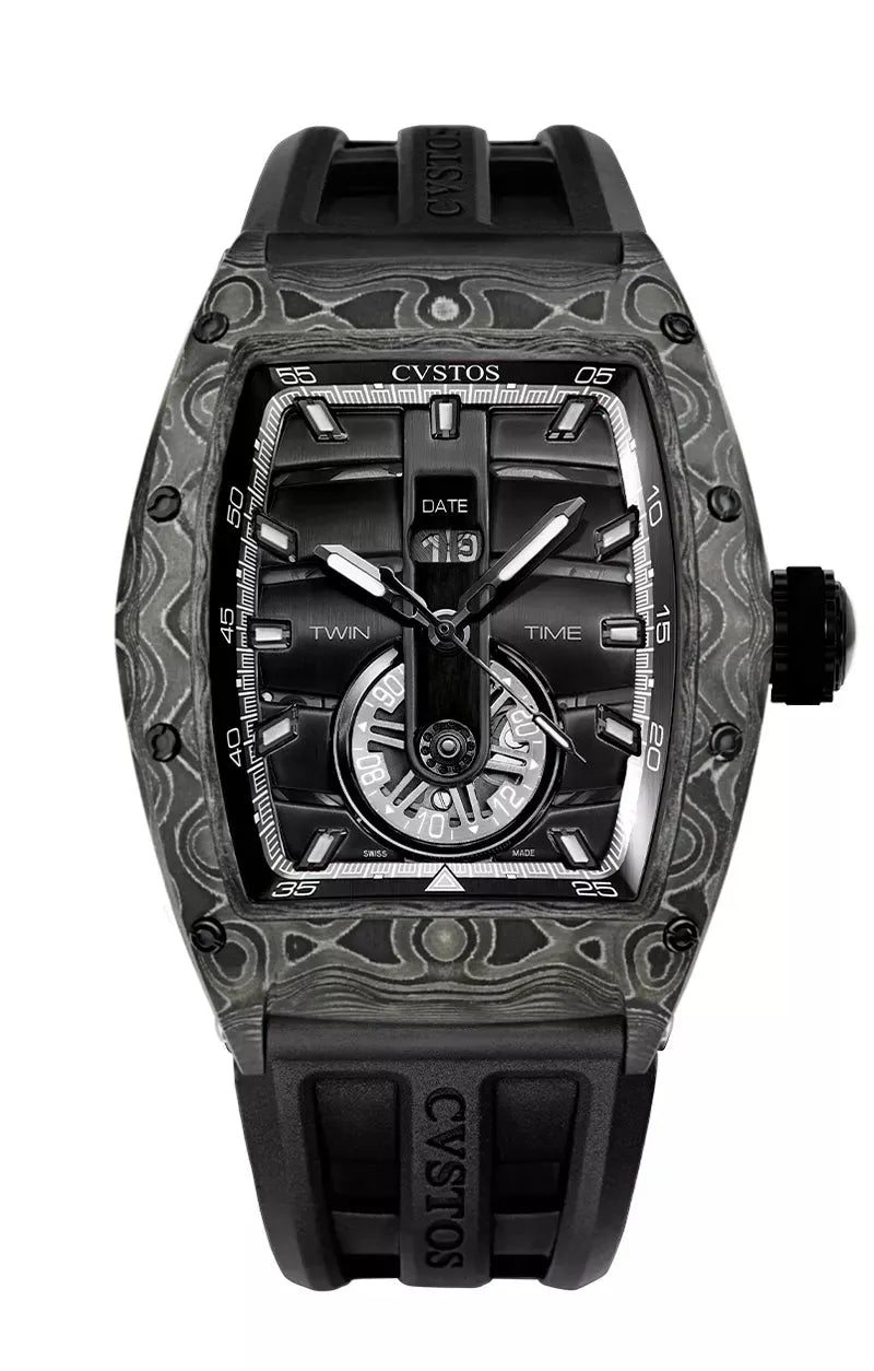 Cvstos Twin-Time Carbon/Nardo Dial A01108.4162001