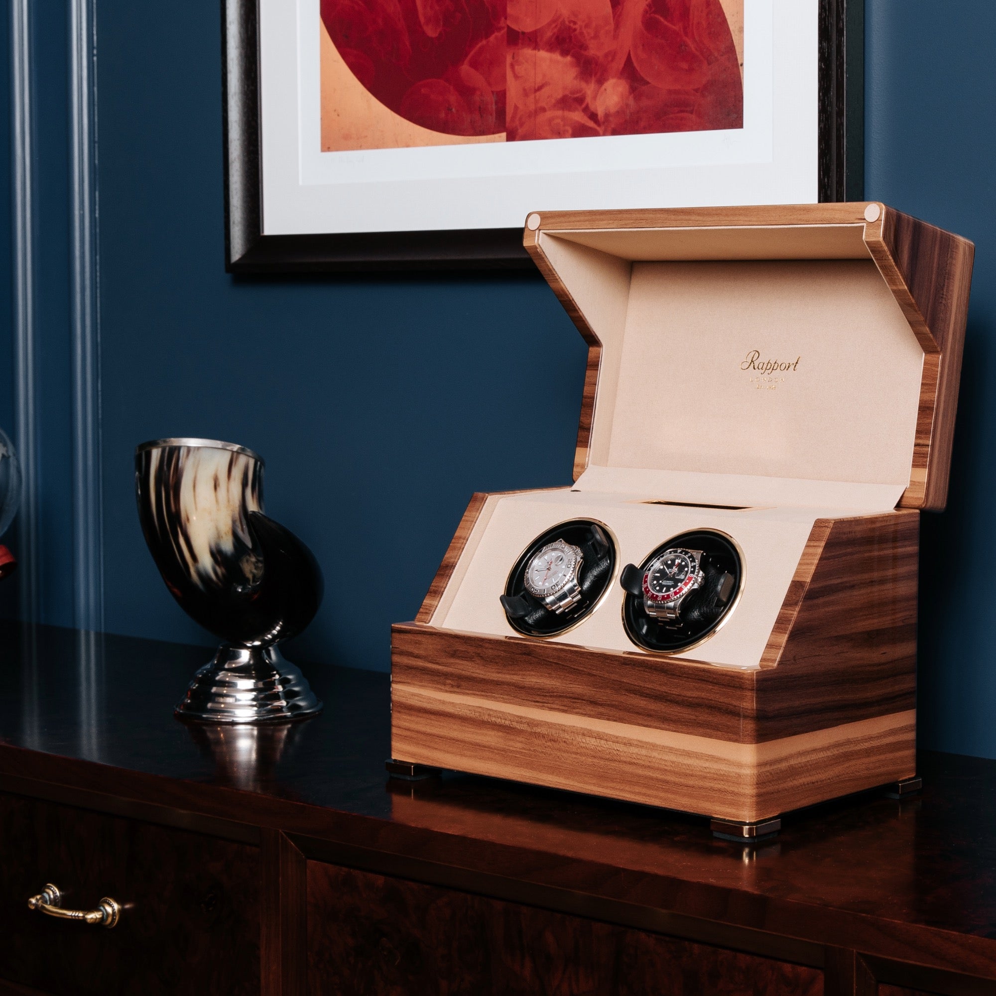 Perpetua III Duo Watch Winder - Walnut W582