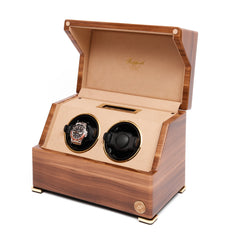 Perpetua III Duo Watch Winder - Walnut W582