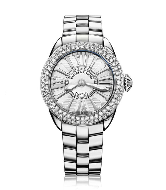 Backes & Strauss Piccadilly 37 SP SS Quartz Watch PC37MD2RSP.ST.WWR.SS