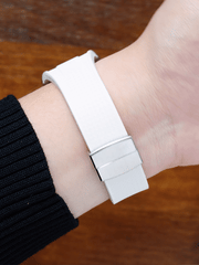White CTS Rubber Strap for Tissot PRX
