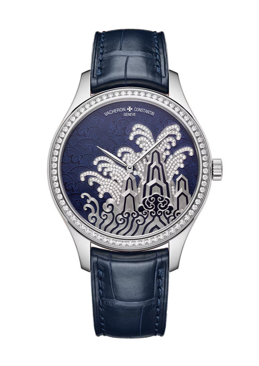 Métiers d'Art Tribute to traditional symbols - Moonlight slivers 2405A/000G-H021 38 mm White Gold