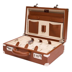 Nova Ten Watch Briefcase - Tan D345