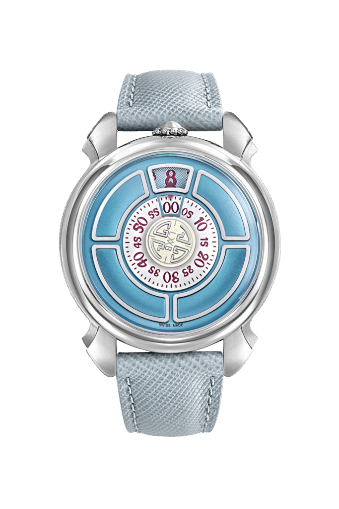 Gaga Labormatic Azzurro Ice blue dial watch az-01-021