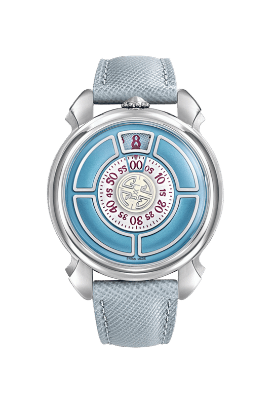 Gaga Labormatic Azzurro Ice blue dial watch az-01-021