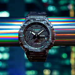 G-Shock GA2100NN-1A Casioak Digital Glitch Blazing Iridescent