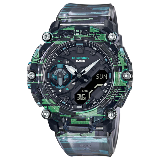 G-Shock GA2200NN-1A Ana-Digi Digital Glitch Blazing Iridescent