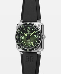 BR-03 GMT Green Lum Watch BR0393-GN-ST/SRB